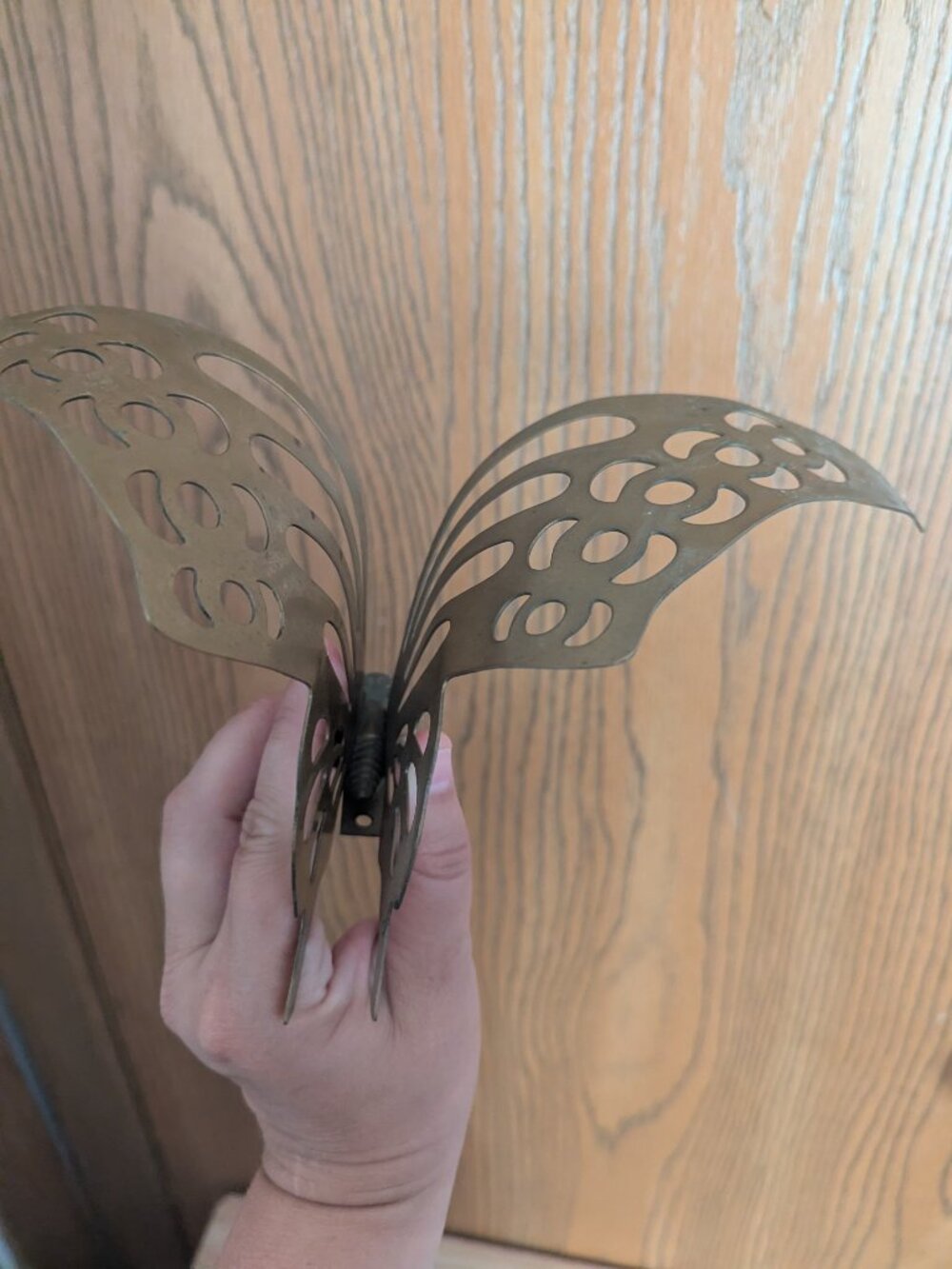 VTG Brass Butterfly Wall Decor or Table Art 3D Set of 3 MCM Metal - Picture 6 of 16